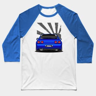 Monster Skyline GT-R R32 (Bayside Blue) Baseball T-Shirt